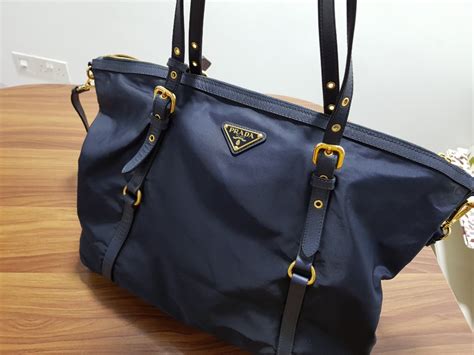 prada black nylon bag blue|Prada nylon shoulder bag price.